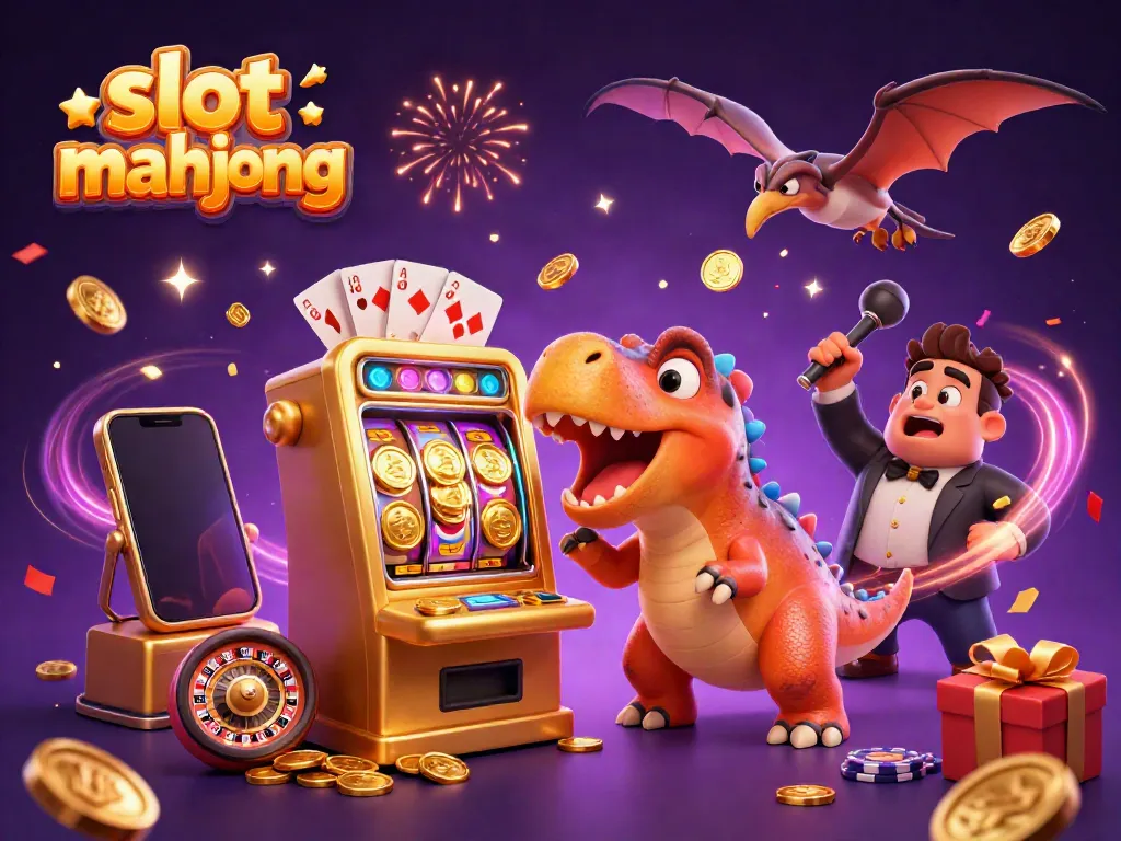 Slot Mahjong menarik dengan dinosaurus beraksi, jackpot, dan permainan kasino yang menginspirasi.